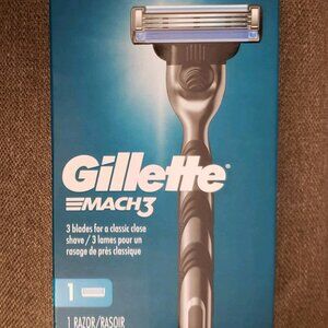 Gillette Mach3 Mach 3 Razor for Men 1 Razor 1 Cartridge Men's Grooming Shaving